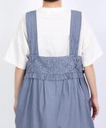 ハンドスモッキングコットンポプリン　サロペット